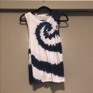 Blue and white tank top
